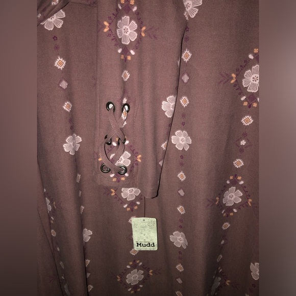 Dress by Mudd brand Size XL NWT Lace-up sueded long sleeved soft and warm - Picture 4 of 8